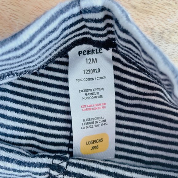 🧸 SALE! (5 for $15, 8 for $22, 12 for $30) Pekkle stripe baby leggings 12m - Picture 4 of 4